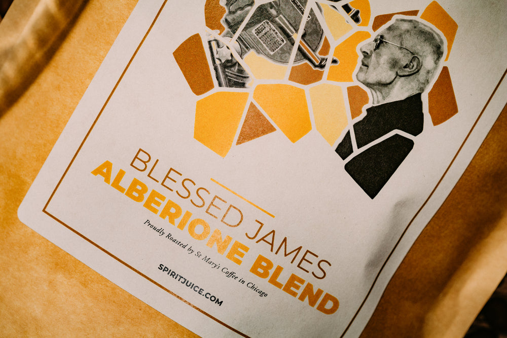 
                  
                    blessed james alberione blend coffee from spirit juice studios and st saint Mary coffee Chicago medium roast online store merchandise goods services video production catholic
                  
                