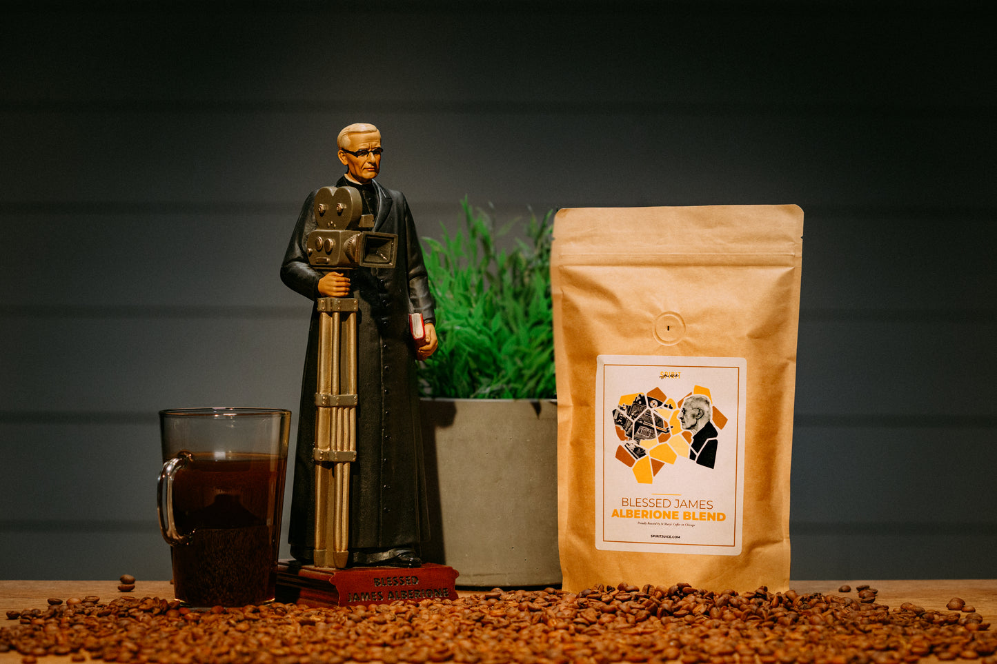 
                  
                    blessed james alberione blend coffee from spirit juice studios and st saint Mary coffee Chicago medium roast online store merchandise goods services video production catholic
                  
                